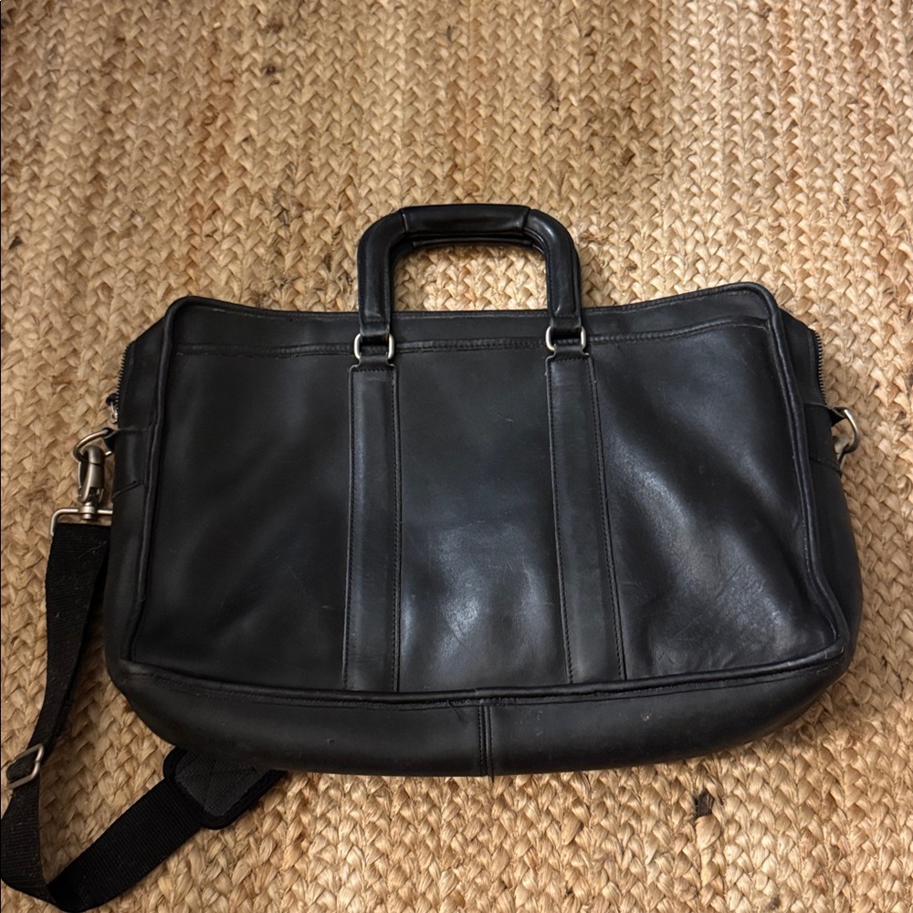 Vintage Coach Lexington Embassy Briefcase Fabric Strap Silver Hardware Bag - Picture 3 of 13